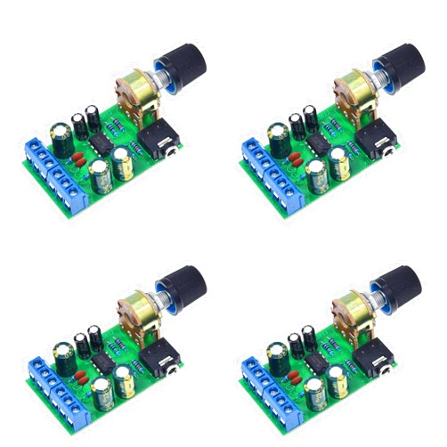 HiBCTR 4-Pack TDA2822M Stereo Amplifier Modules – Dual-Channel 1.8-12V DC Audio Amp Boards for Arduino & DIY Electronics​