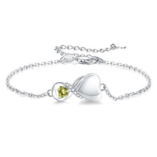 SOLOLIKE Infinity Cremation Jewelry Bracelet for Ashes for Women: S925 Sterling Silver Rose Gold Abalone Shell Urn Bracelets for Human Ashes - Memorial Jewelry Gifts for A Loss of Loved Ones