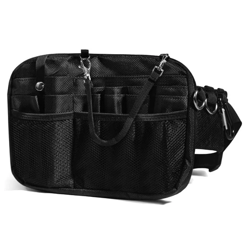 PTAHON Nurse Fanny Pack with Stethoscope Holder - Nursing Fanny Pack for Nurses, Medical Bags for Nurses, Nurse Pocket Organizer, Utility Fanny Pack for Work Tools, Vet Tech and Teacher Tool Belt (Black)