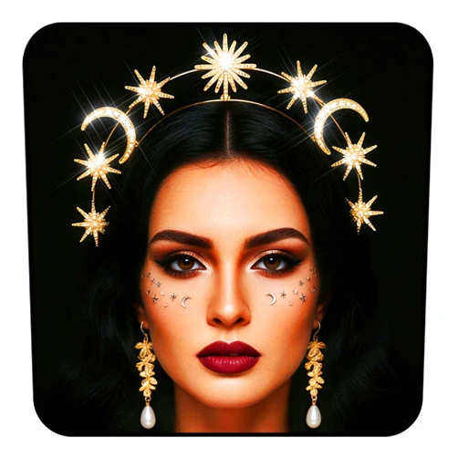 Sixexey Halo Crown Set Golden Celestial Goddess Costume Headpiece Mary Tiara Bridal Wedding Cosplay Party Accessories for Women