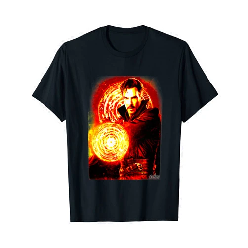 Marvel Infinity War Dr. Strange Fire Symbol Graphic T-Shirt T-Shirt