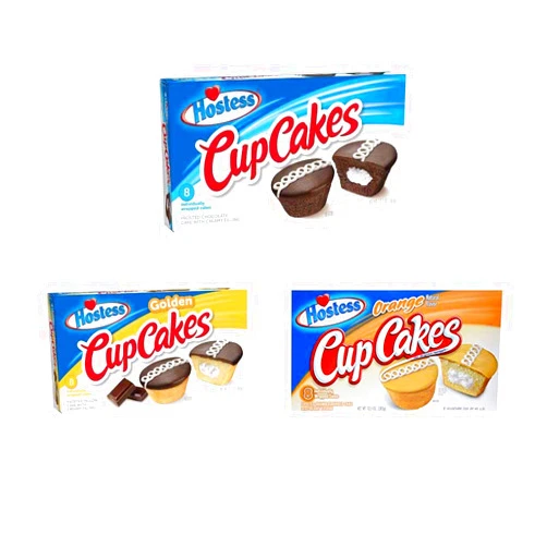 Hostess Cupcakes Variety Pack (Chocolate, Orange, Golden) - 3 Boxes (1 of Each Flavor)