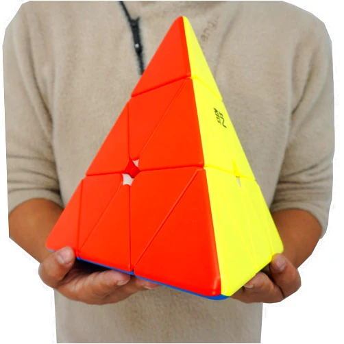 ZY-Wisdom Giant Pyramid Speed Cube 3X3X3 Triangle Magic Cube Puzzle for Kids Adults Puzzle Toy (10.8 in)