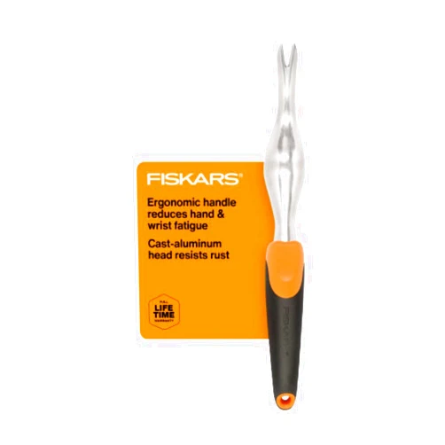 Fiskars Ergo Weeder Tool for Weeding, Heavy Duty Gardening Hand Tool with Ergonomic Handle and Hanging Hole