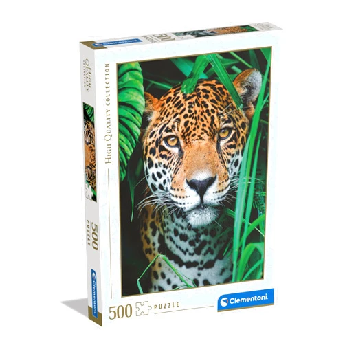Clementoni - 35127 Collection Puzzle Jaguar in The Jungle - Jigsaw Puzzle 500 Pieces, Made in Italy, Jigsaw Puzzle for Adults