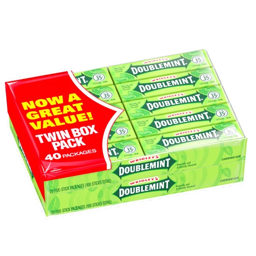 Wrigley's Doublemint Chewing Gum, 5-Piece Pack