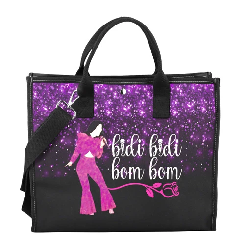 XYANFA Singer Tote Bag BidiBom Inspired Tote Bag Latin Dance Lyric Gift 90s Latina Singer Fans Gift