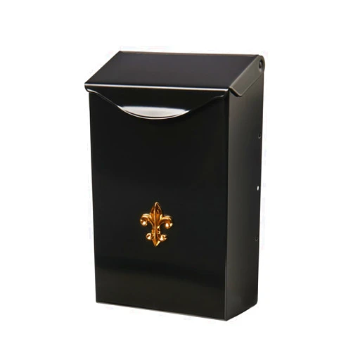 Architectural Mailboxes City Classic Galvanized Steel Wall Mount Mailbox, BW1100AM, Black, Small Capacity