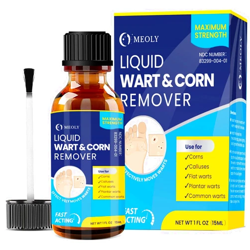MEOLY Maximum Treatment Liquid Corn Remover and Callus Remover for Fast-Acting Foot Care - Plantar and Common Callus Remover Treatment for Kids and Adults
