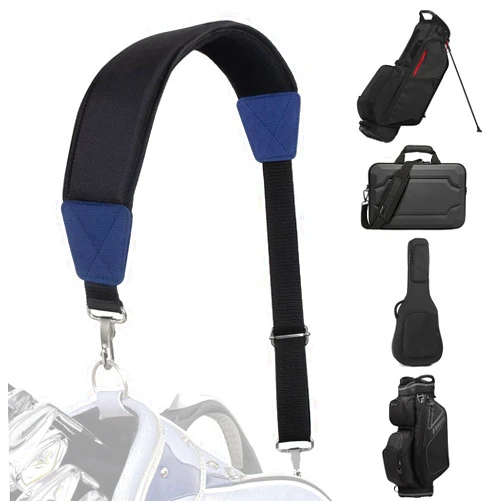 LZFAN Golf Bag Shoulder Strap, Single Padded Adjustable Straps Universal Replacement