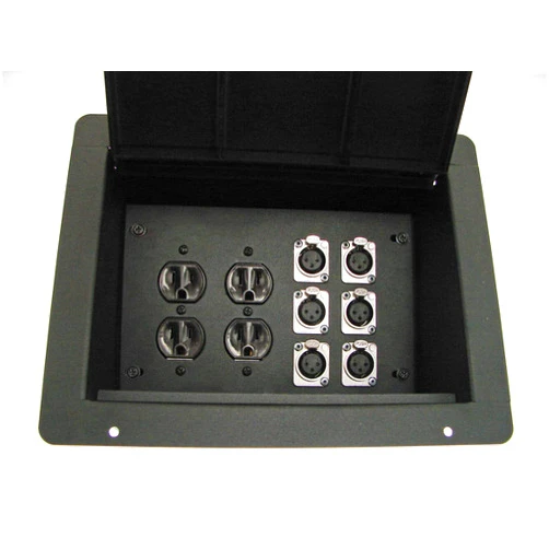 Pro-Craft ProCraft ProAudio Recessed Pocket Floor Box 2 AC Duplex 6 XLRChannel Any Configuration