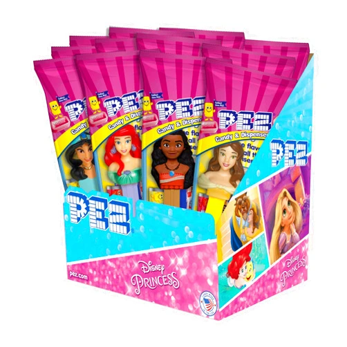 PEZ Disney Princess, 0.58-Ounce Assorted Candy Dispensers (Pack of 12)