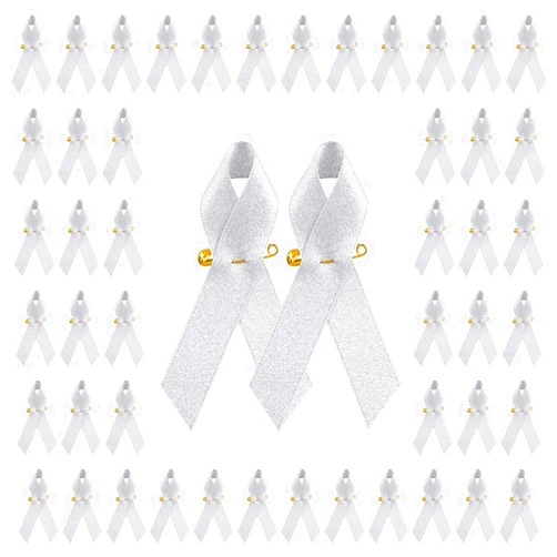 CRAFFANCY Ribbon Awareness Satin Pins Cancer Awareness Ribbon Pin with Safety Pin