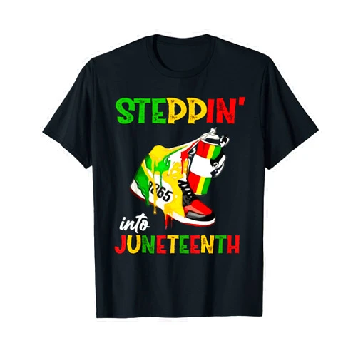 Stepping Into Juneteenth 1865 pride black African American T-Shirt