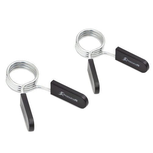 ProsourceFit Olympic Barbell Spring Clip Collar 2-inch Pair with Easy-Grip Handles for Weightlifting,Powerlifting and Strength Training