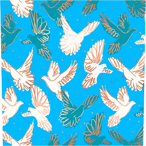 Ruby Star Society: Rise: Fly in Bright Blue - Sold by The Yard