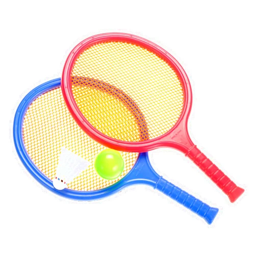 PowerTRC Badminton and Tennis Play Set with Easy to Grip Colorful Rackets | Outdoor & Indoor Play Set for Boys & Girls