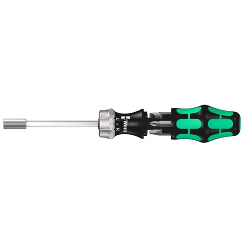 Wera 05073661002 Kraftform Kompakt 27 RA Slotted Ratcheting Screwdriver, 1/4