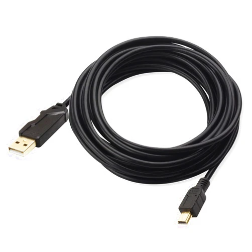 AllEASY 15ft/4.5m Mini USB Cables, 5 Pin USB 2.0 Type A Male Mini USB Charging Cable with Gold-Plated Connectors for PS3 Controller, Digital Camera(Canon, Sony), MP3 Player -Black