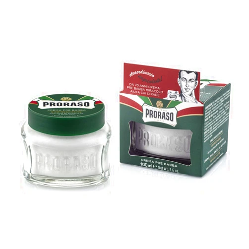 Proraso Pre-Shave Conditioning Cream for Men, Refreshing and Toning with Menthol and Eucalyptus Oil, 3.6 oz
