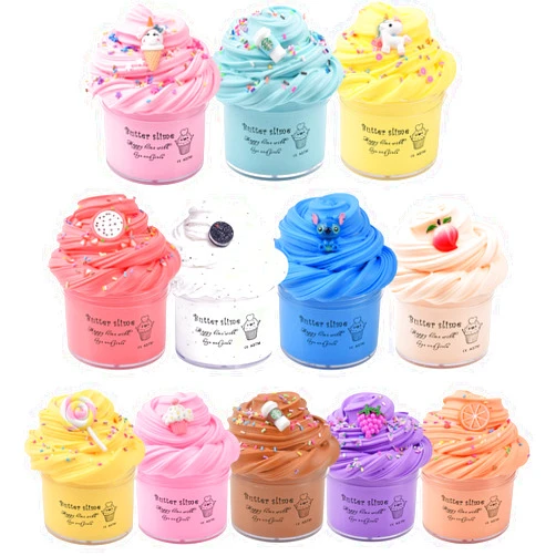 DUJUANHUA 12 Pack Butter Slime Kit for Girls Boys, with Blue Slime, Ice Cream, Peachybbies slime ect.Scented Slime Party Favors for Kids, Soft & Non-Sticky, Putty Slime Stress Relief Toys for Kids Girls Boys