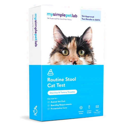 MySimplePetLab Cat Stool Test Kit | Fast and Accurate Cat Worms and Giardia Test | Mail-in Stool Sample Kit for Early Detection of Cat Worms and Giardia