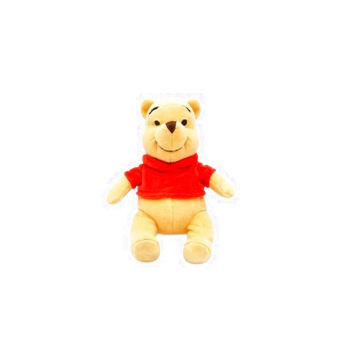 Disney Store Official Mini Bean Bag Plushies - Pooh - Cute Stuffed Animal with Detailed Sculpting, Embroidered Features, Bean Bag Bottom Plush Toys for Kids