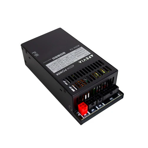 Apevia ITX-PFC400W Mini ITX/Flex ATX / 1U 400W Fully Modular Power Supply, Full Range Active PFC 90-264V, AC for POS AIO System Desktop Gaming Server Small Form Factor (Flex ITX) Computer PSU