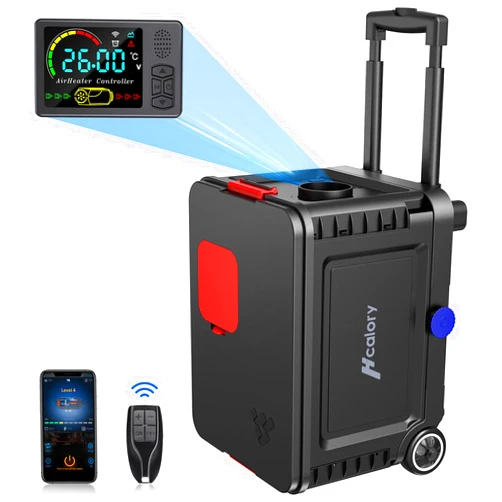 HCALORY Diesel Heater 8KW, Portable Diesel Air Heater All-in-one with Bluetooth Control and LCD Screen, Parking Diesel Heaters 110V AC & 12V 24V DC, 5L Fuel Tank for Car, Truck, Boat, RV,Campers