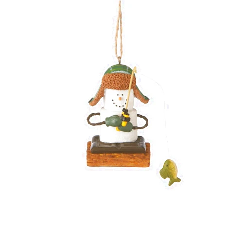 Midwest-CBK Midwest CBK S'mores Ice Fisherman Resin Christmas Ornament