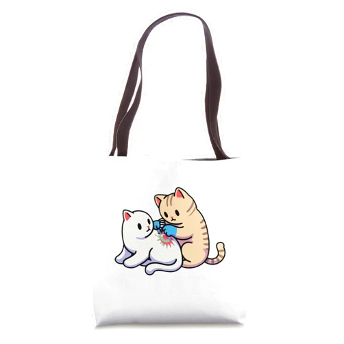 Meowtastic Creations Cats And Tats Funny Feline Tattoo Lover Design Tote Bag