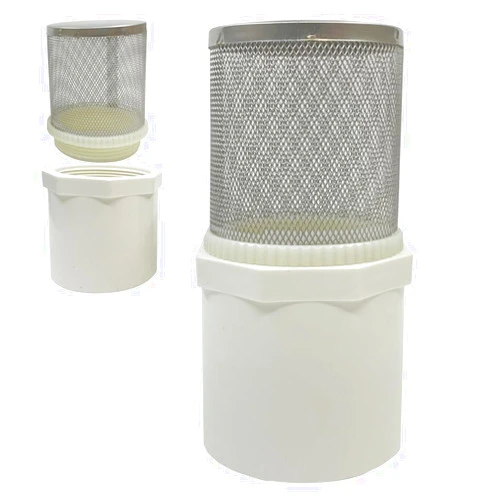 Cotonlake 1.5 inch stainless steel filter cover connected to 1.5 inch/DN40 PVC water pipe, Suction Strainers used to remove debris and reduce solid entry