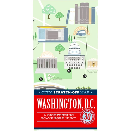 Christina Henry de Tessan City Scratch-Off Map: Washington, D.C.: A Sightseeing Scavenger Hunt (City Scratch Off Maps)