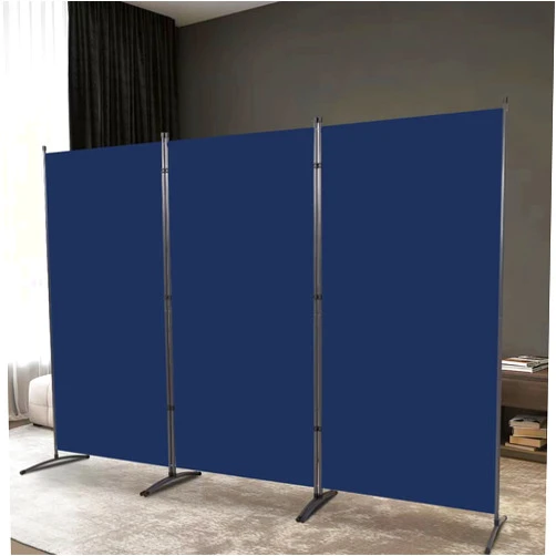 YASRKML Room Divider Folding Privacy Screens, Portable Room Divider Panel 3 Panel Partition Room Dividers Screen, Freestanding Room Partitions and Dividers Fabric Dividers for Room Separation, Navy