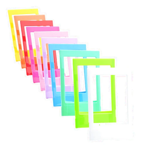 Sunmns 10 Pieces Colorful Mini Photo Picture Frame Compatible with Fujifilm Instax Mini 12 11 9 8 70 7s 90 26 Instant Camera Film, Mini Link Smartphone Printer Films