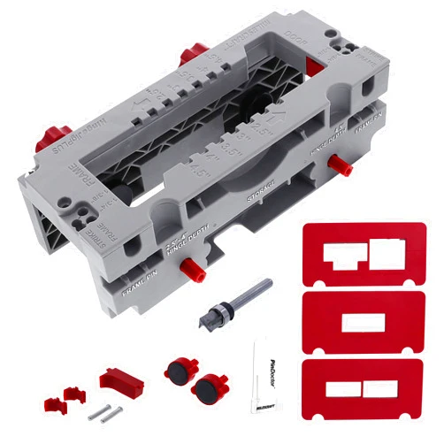 Milescraft 1229 Hinge Jig PLUS – Dual Clamping Door Hinge Jig/Mortiser. Rout Door Hinges of 2.5” to 4.5”. Strike/Latch Plates Included for Standard North America Style Doors