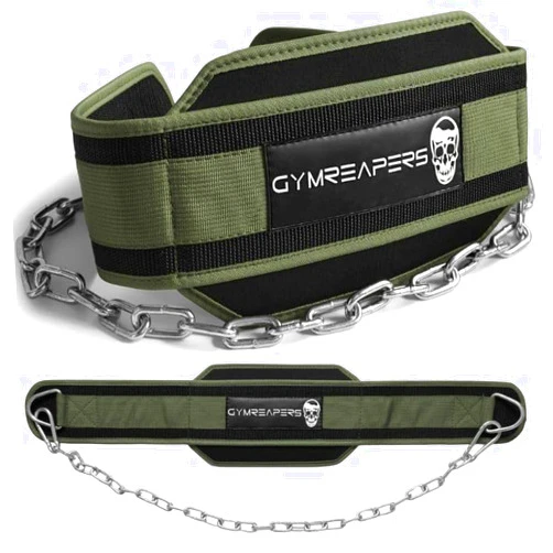 Gymreapers Dip Belt With Chain For Weightlifting, Pull Ups, Dips - Heavy Duty Steel Chain For Added Weight Training