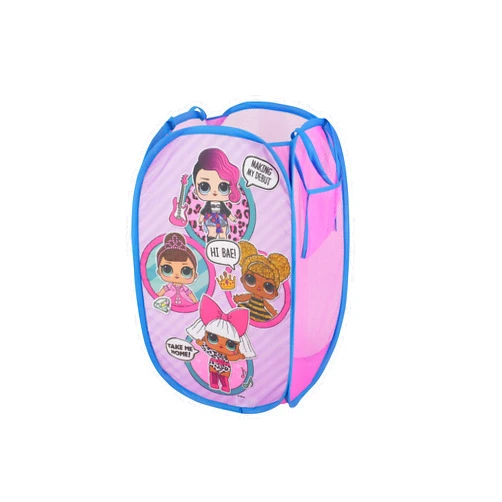 Idea Nuova LOL Surprise Pop Up Hamper, Pink with Durable Carry Handles, 21