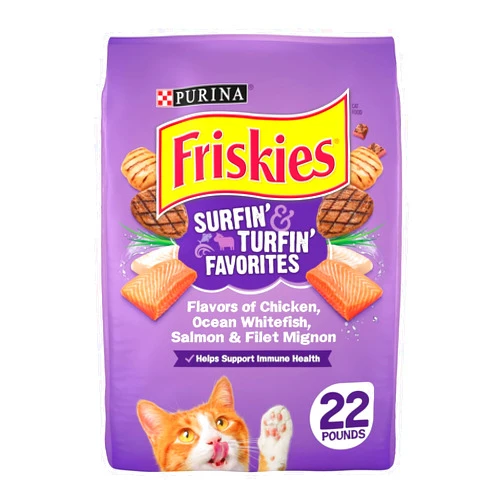 FYNORI Dry Cat Food Surfin & Turfin Favorites 22 lb. Bag, Essential Fatty Acids to Help Support Healthy Skin and Coat