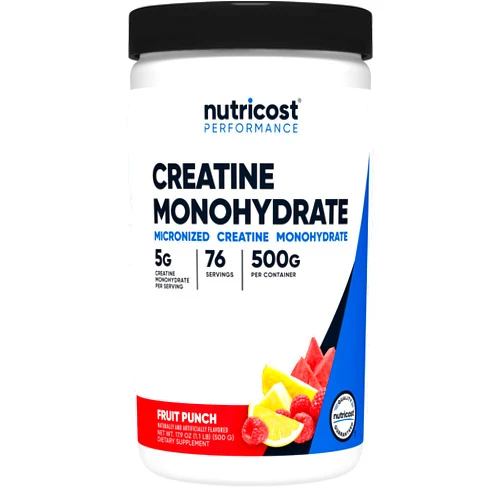 Nutricost Creatine Monohydrate Powder (Fruit Punch, 500 Gram)