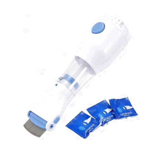TubBek Electric Vacuum Comb for Lice Removal - Pet and Hair Treatment, Nit Free Comb with Lice Catcher