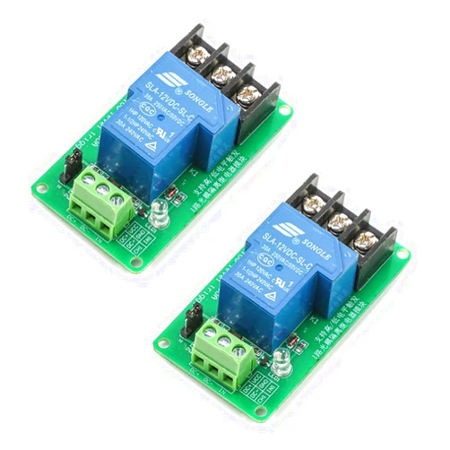 HiLetgo 2pcs 12V 30A One Channel Relay Module Optocoupler Isolation High and Low Trigger 12V