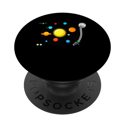 Retro Vintage Vinyl Record Lover EDM Music Lovers Old School Vinyl Record Turntable EDM Vinyl Lover Collectors PopSockets Adhesive PopGrip