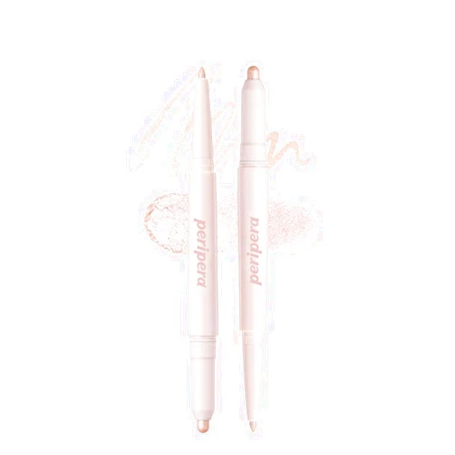 Peripera SUGAR TWINKLE DUO EYE SHADOW STICK (01 DEWY NUDE) - Shimmer, Highlighter, Convenient Eye Shadow Cream