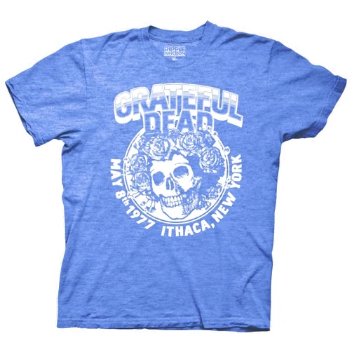 Ripple Junction Grateful Dead Men's Short Sleeve T-Shirt Bertha Ithaca New York 1977 Vintage Concert Officially Licensed