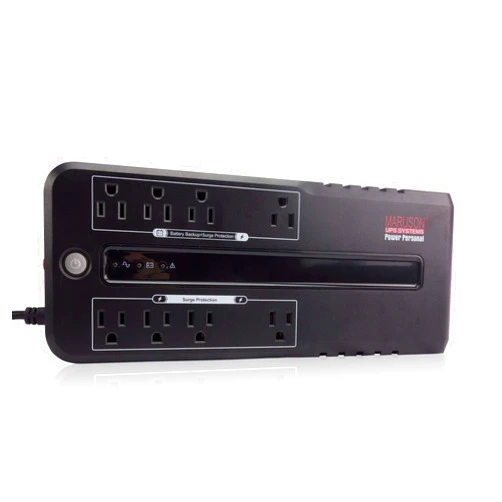 MARUSON 625VA Standby UPS Battery Backup & Surge Protector, 8 Outlets, Uninterruptible Power Supply System, 359J Surge Protection, Software, TUV Certified, POP-625BS Power Personal 625VA / 330W