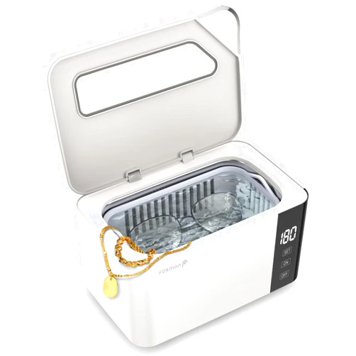 Fosmon Ultrasonic Cleaner (600ml) Jewelry Cleaner Machine with LED Display and Touch Control Panel for Glasses, Ring, Earring, Necklaces, Dentures, Makeup Brush
