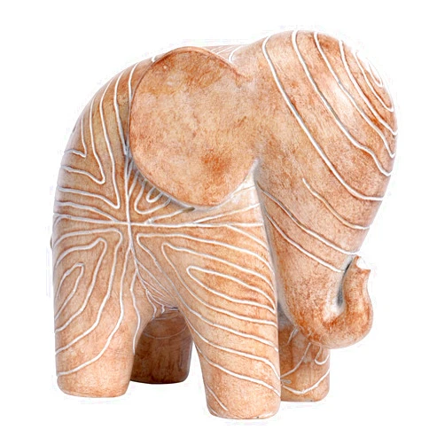 Kakizzy Elephant Statue, African Animal Decor, Wooden Elephant Gift for Women, Boho Decor for Living Room, Shelf, Office（1Pack, Big）