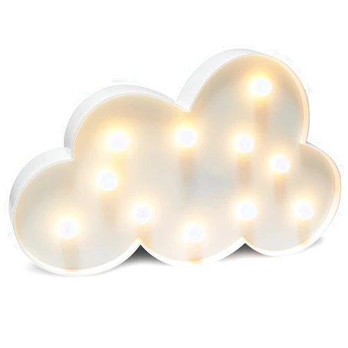 Glintee Cloud LED Night Light Table Lamp for Party Birthday Wedding Atmosphere,Battery Operated Decorative Marquee Signs Light Nursery Lamp for Bedroom and Wall Decoration(Cloud)