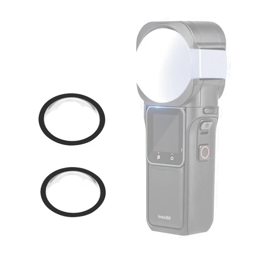 PULUZ Dual Lens Guard for Insta360 ONE RS 1-Inch 360 Edition PC Sticky Lens Protection for ONE RS 1-Inch 360 Edition Sports Camera Lens Cap Accessories